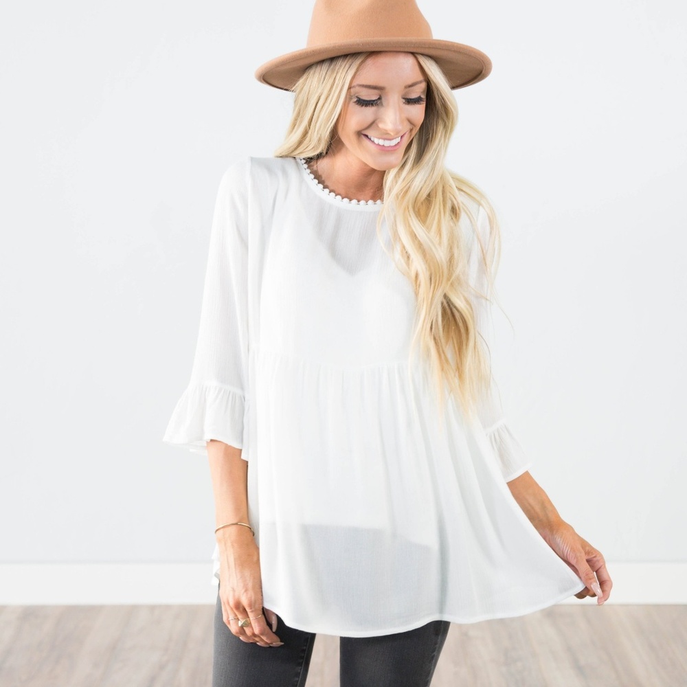 Madalynn Top in Ivory - Stevie Hender